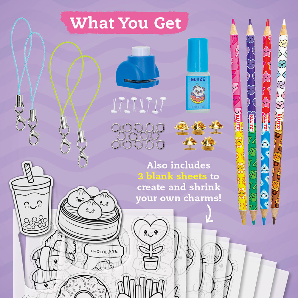 Color & Shrink Art Charms: Kawaii Style