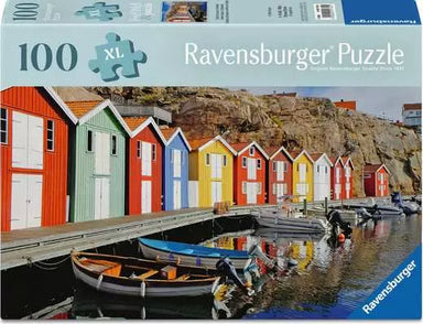 Colorful Houses in Sweden 100 pc Puzzle