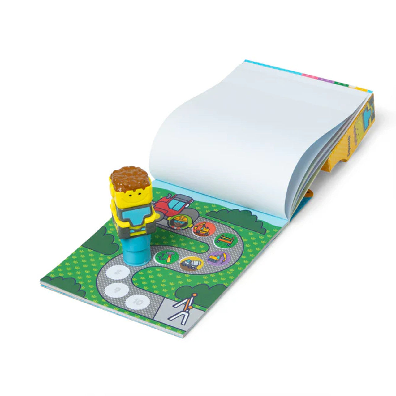 Construction Bulldozer Sticker WOW! Activity Pad & Sticker Stamper