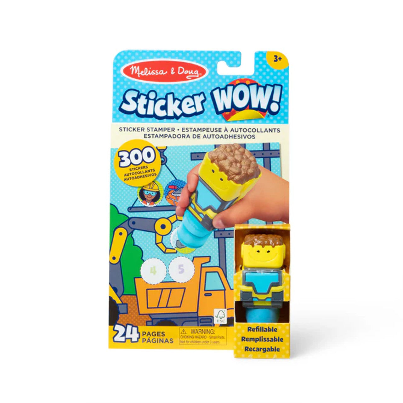 Construction Bulldozer Sticker WOW! Activity Pad & Sticker Stamper
