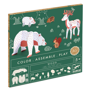 DIY Woodland Animals Color Assemble Play Kit