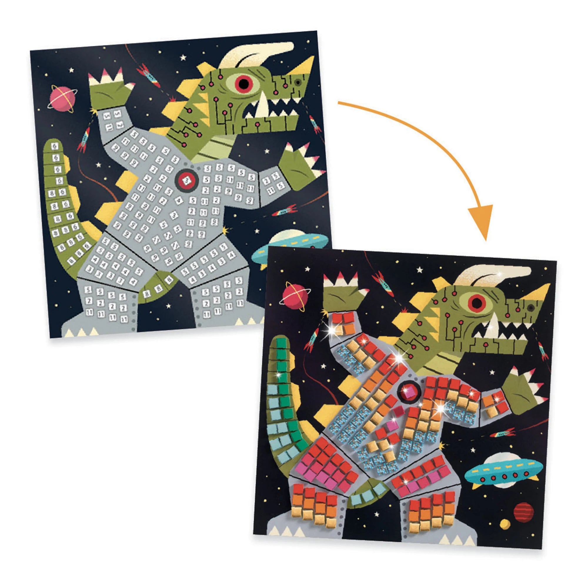 Space Battle Sticker Mosaic Kit