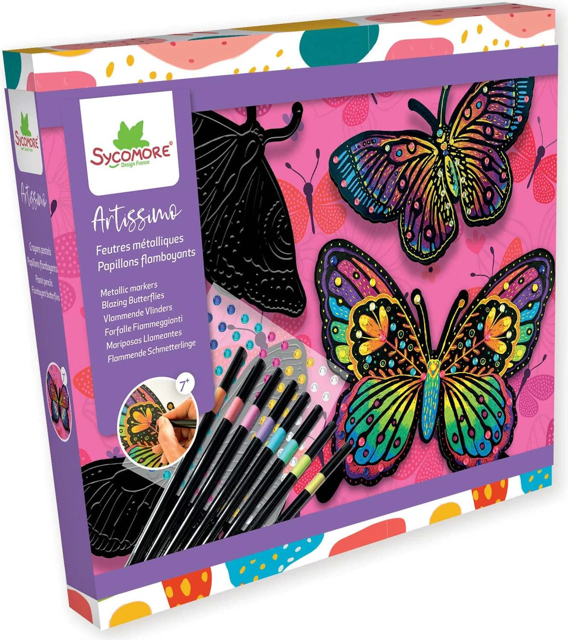 Flamboyant Butterflies  Artissimo Metallic Markers Craft Kit