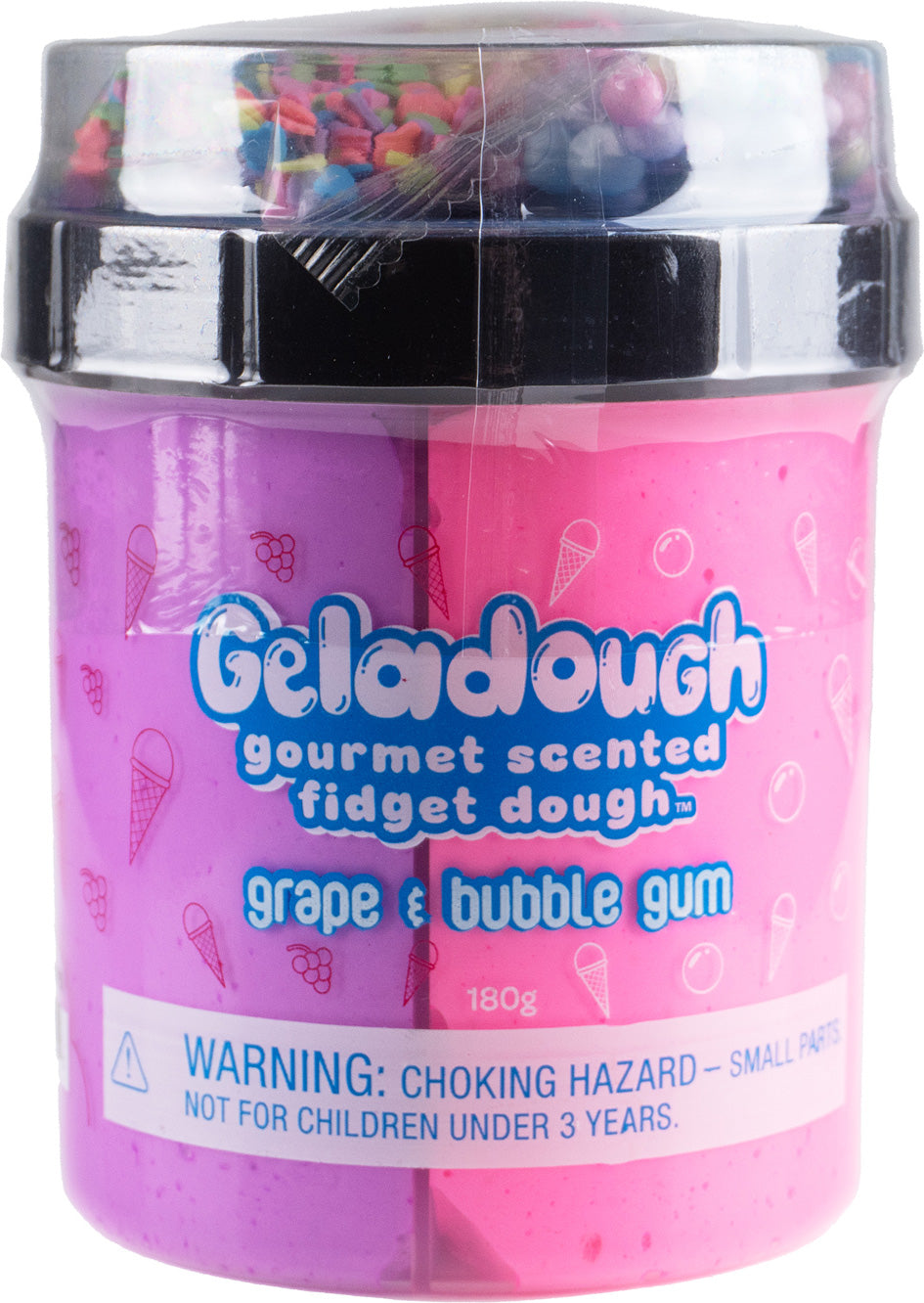 Geladough Grape & Bubble Gum Scented Fidget Dough