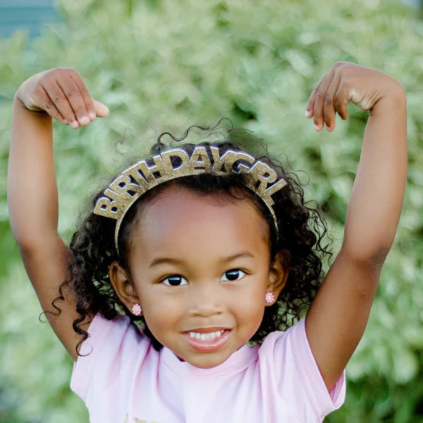 Gold Birthday Girl Headband