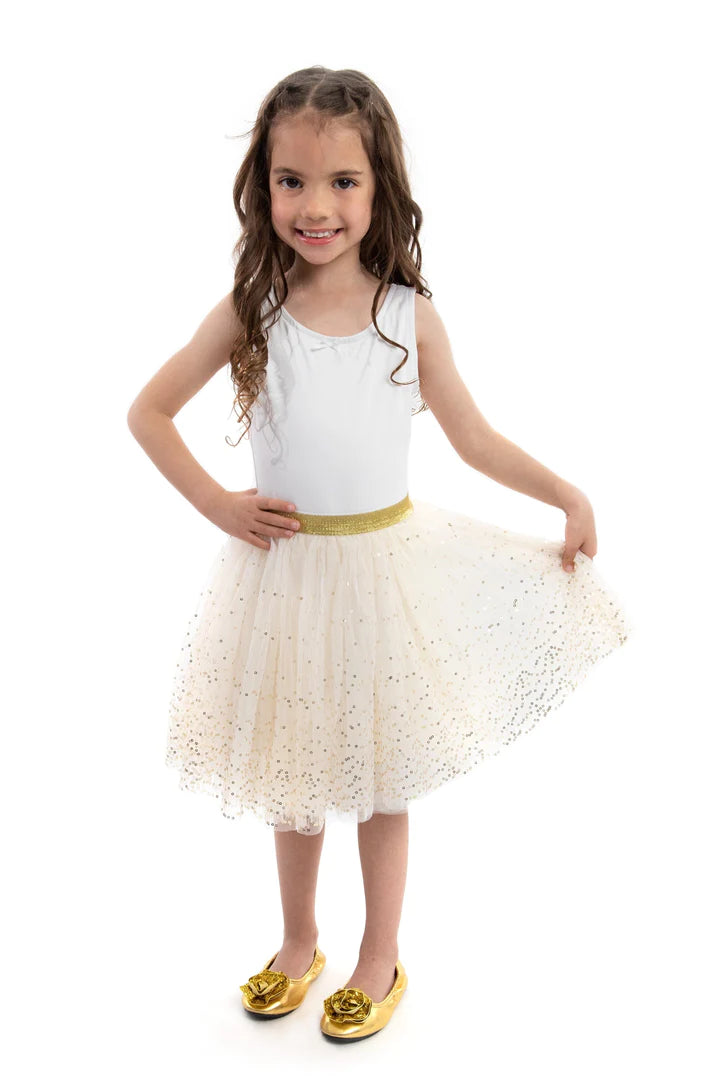 Gold Shimmer Tutu for Ages 3-8