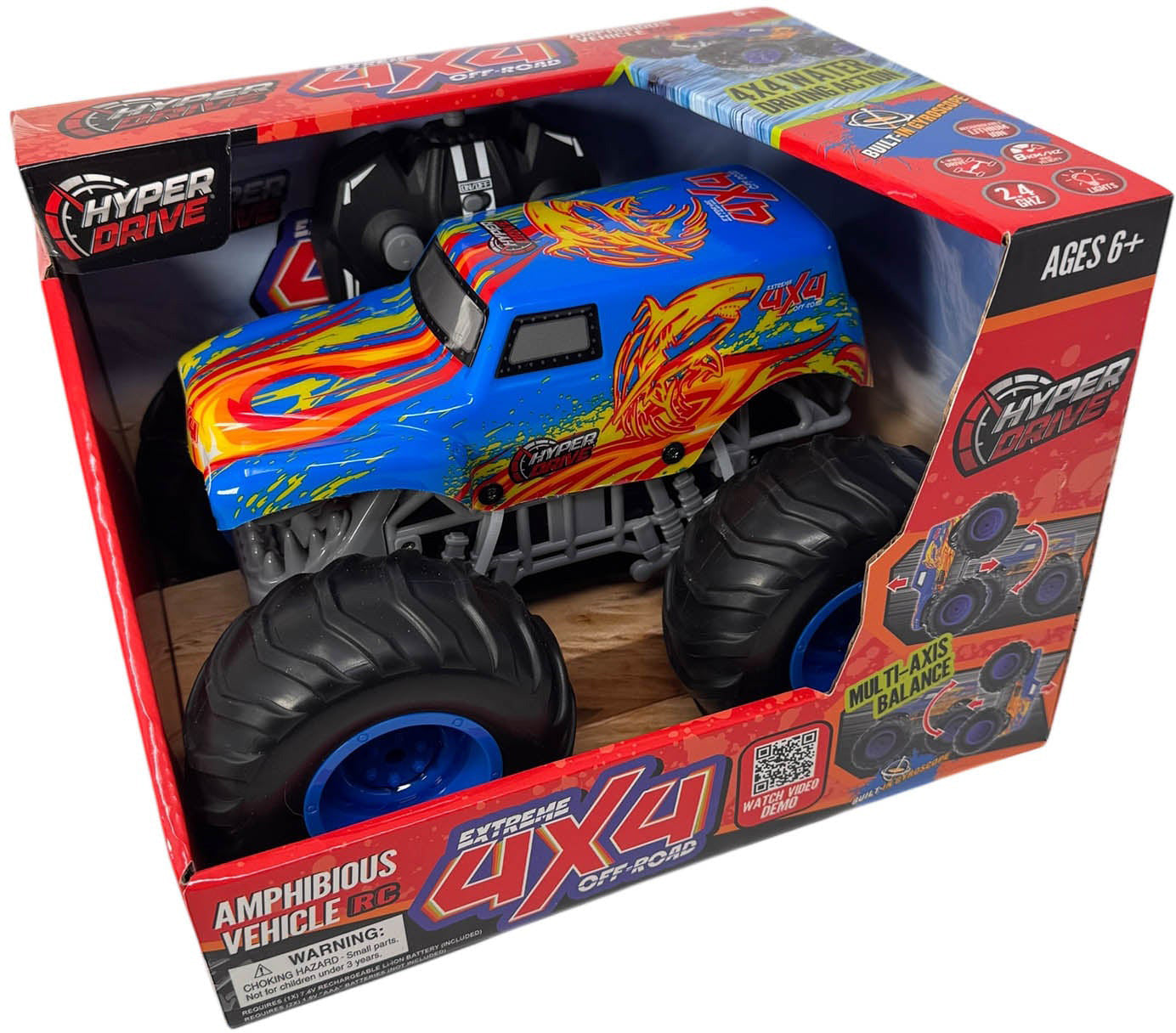 Hyper Drive Extreme 4X4 Amphibious RC Monster Vehicle