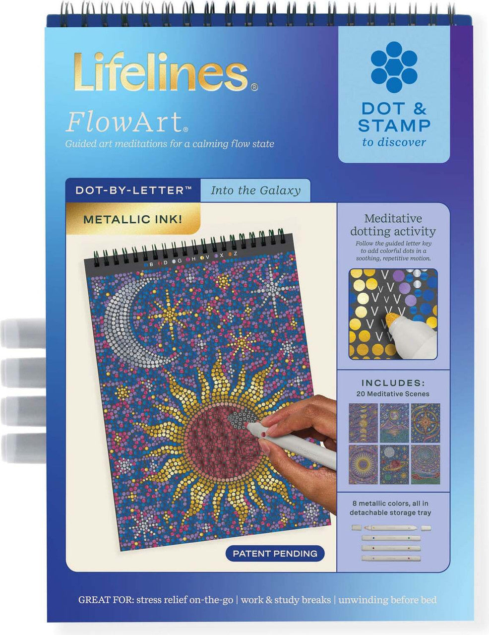 Into the Galaxy Metallic FlowArt® - Dot-By-Letter