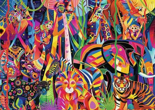 Jeweled Jungle 500 pc Large Format Puzzle