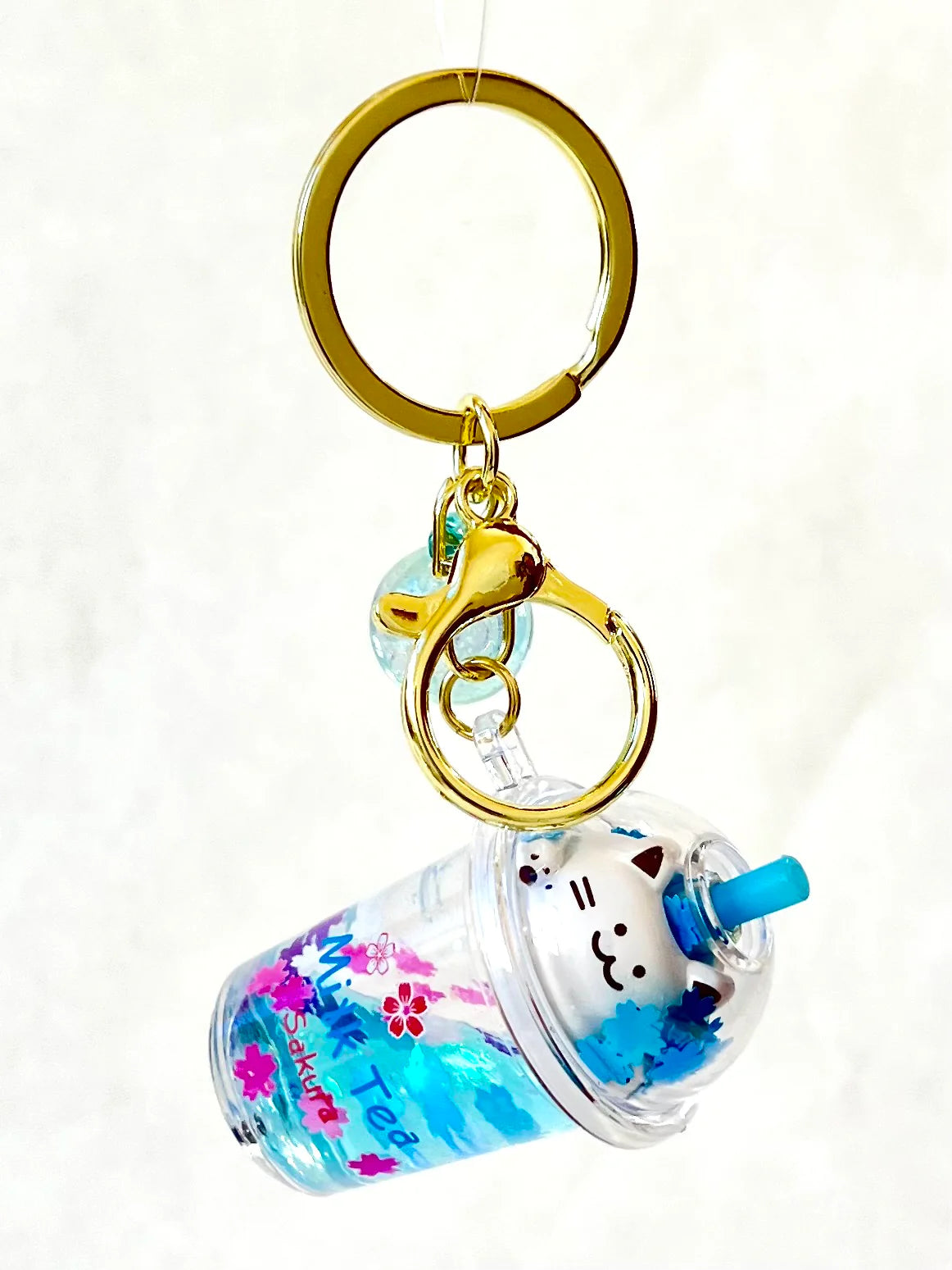 Kitty Milk Tea Floaty Key Charm