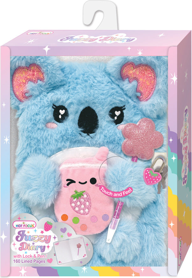 Koala Fuzzy Diary With Lock & Keys