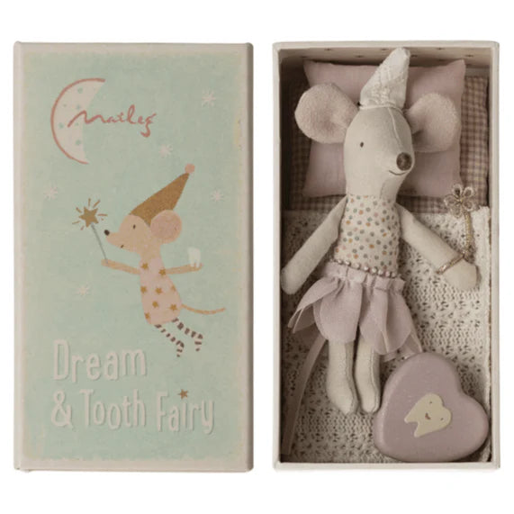 Little Sister Tooth Fairy Mouse in Matchbox