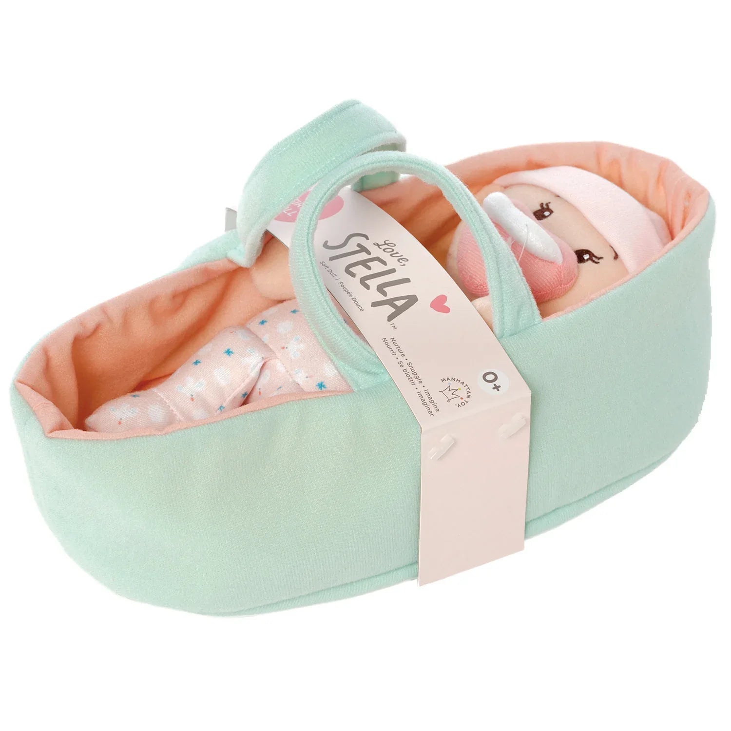 Love, Stella My First Doll & Bassinet Peach