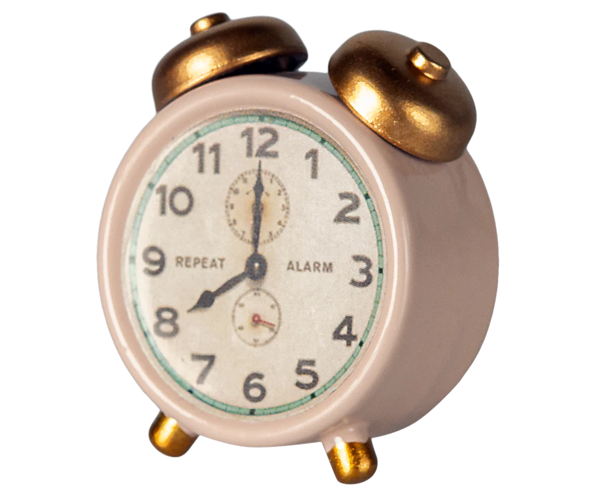 Maileg Alarm Clock for Mouse in Powder