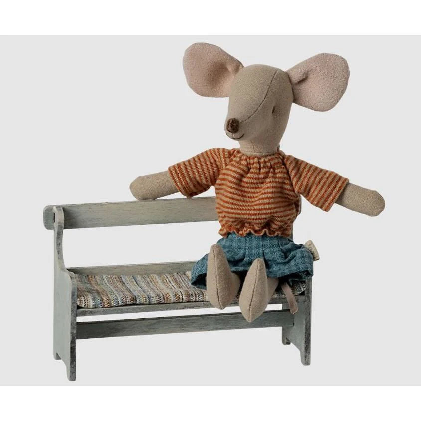 Maileg Bench for Mouse in Vintage Off White