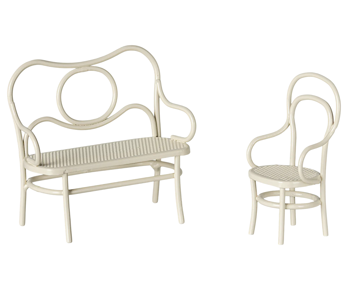 Maileg Café Set for Small Mouse in Off White
