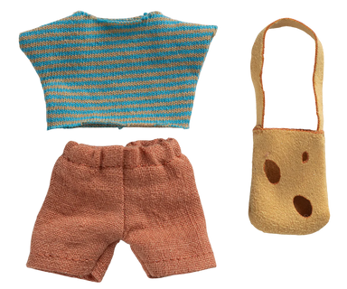 Maileg Little Brother Mouse Clothes & Bag