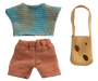 Maileg Little Brother Mouse Clothes & Bag