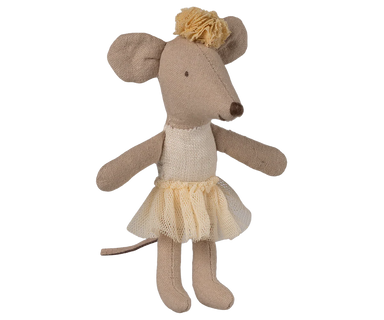 Maileg Little Sister Ballerina Mouse in Off White Tutu