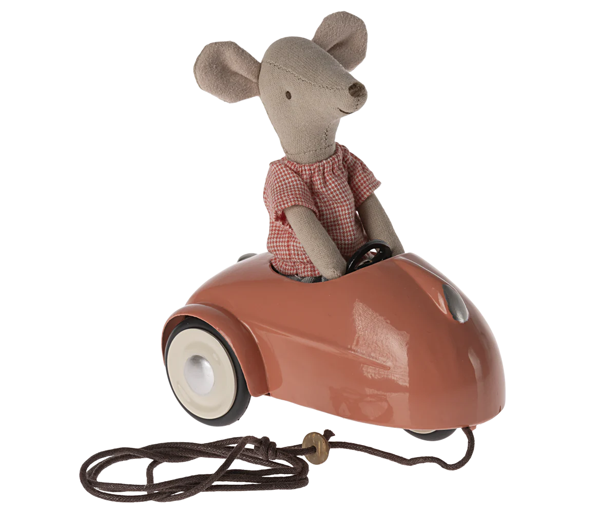 Maileg Mouse Car in Coral