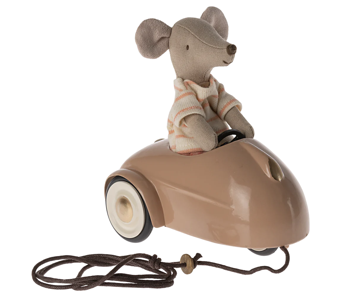 Maileg Mouse Car in Dark Powder