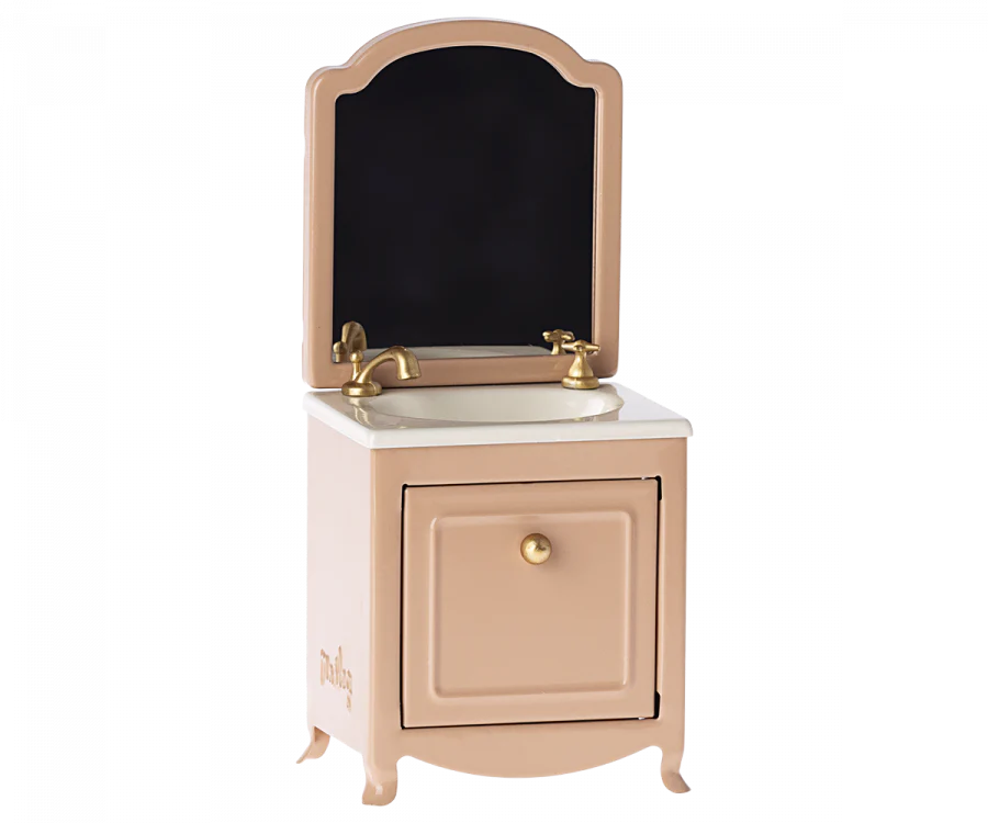 Maileg Sink Dresser with Mirror for Mouse - Dark powder