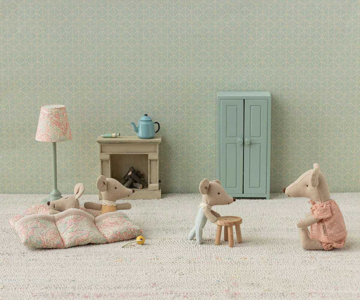 Maileg Triplets Checker Baby Mice in Matchbox