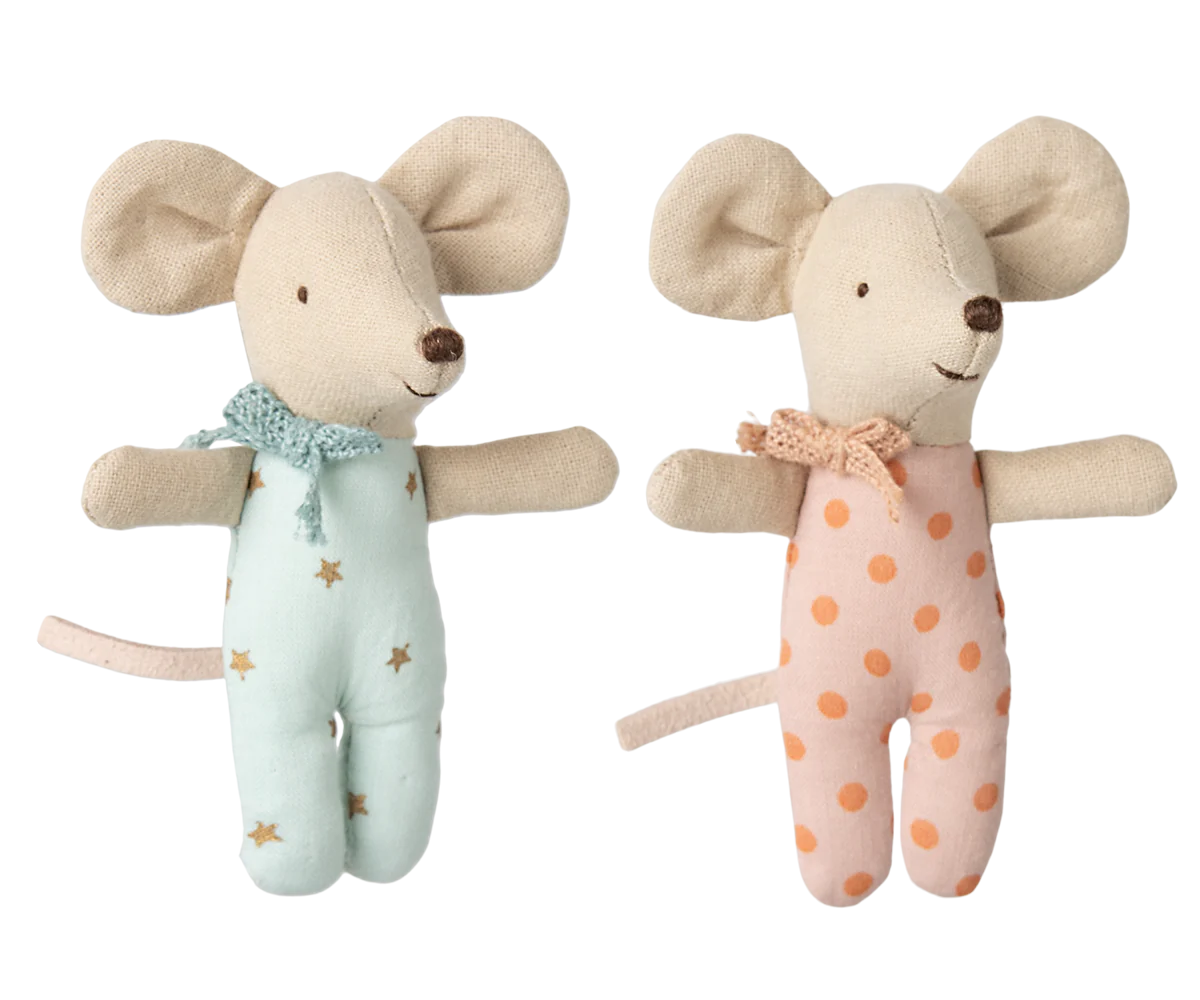 Maileg Twins Baby Mice in Matchbox