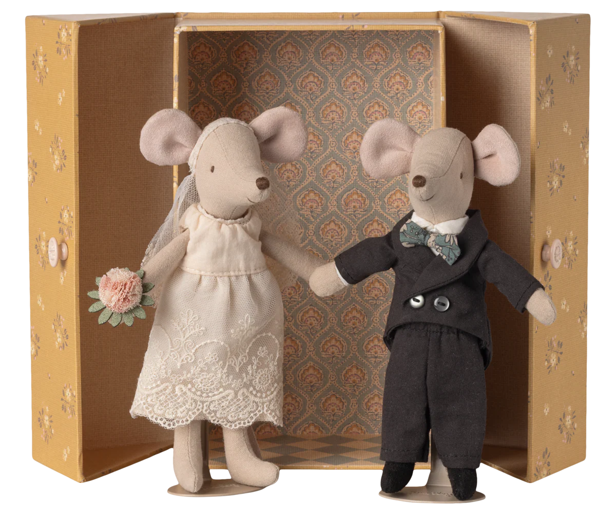 Maileg Mum & Dad Wedding Mice Couple in Box