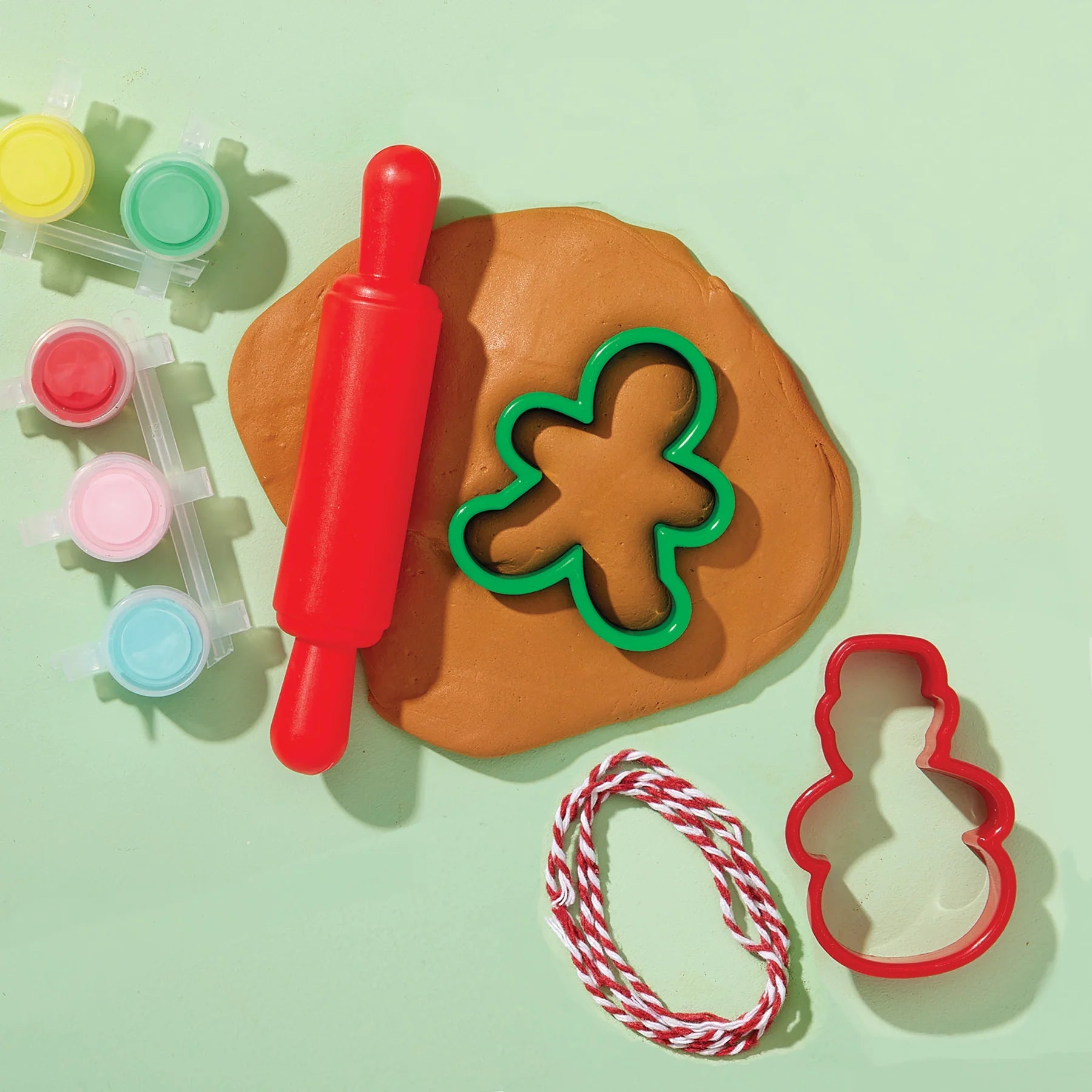 Make & Paint Gingerbread Cookie Clay Ornaments