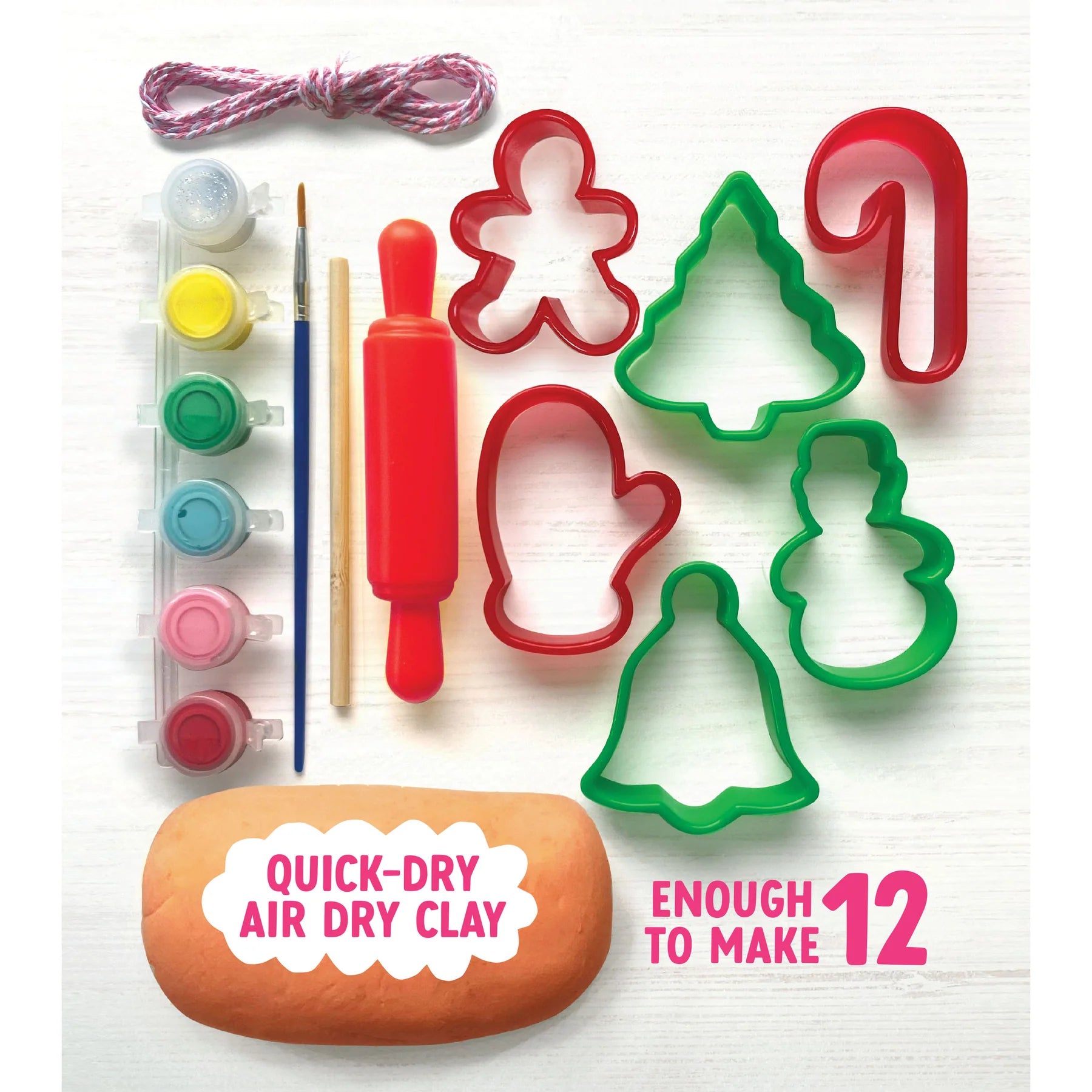 Make & Paint Gingerbread Cookie Clay Ornaments