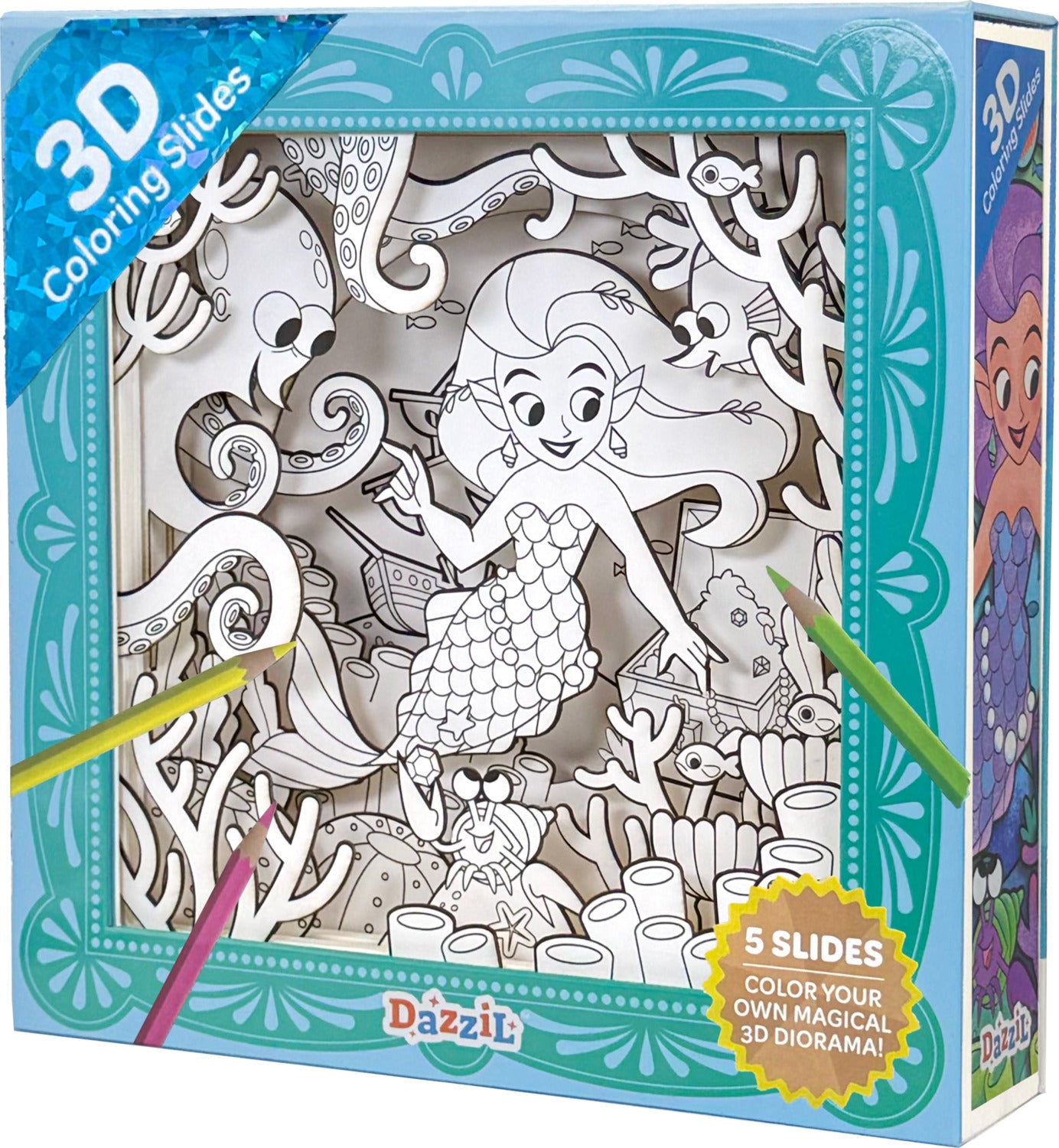 Mermaid 3D Coloring Slide Kit