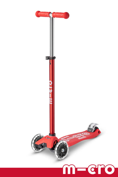 Micro Maxi Deluxe LED Red Scooter