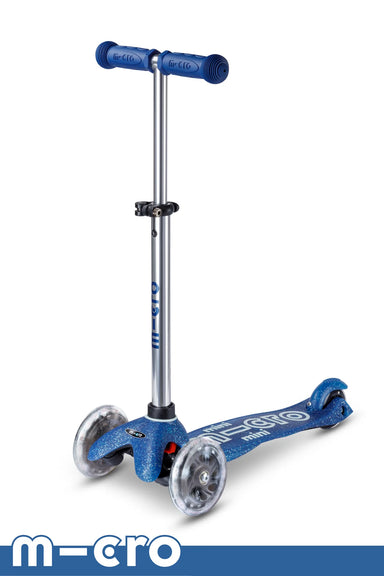 Micro Mini Glitter Navy LED Scooter