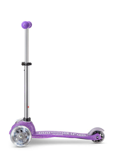 Micro Mini Glitter Purple LED Scooter