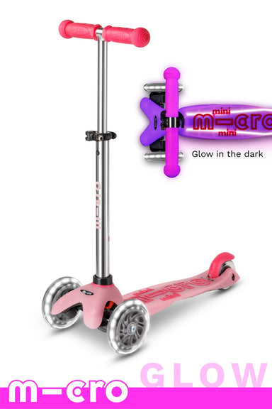 Micro Mini Glow Plus LED Frosty Pink Scooter