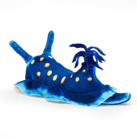 Mini Blue Nudibranch Finger Puppet