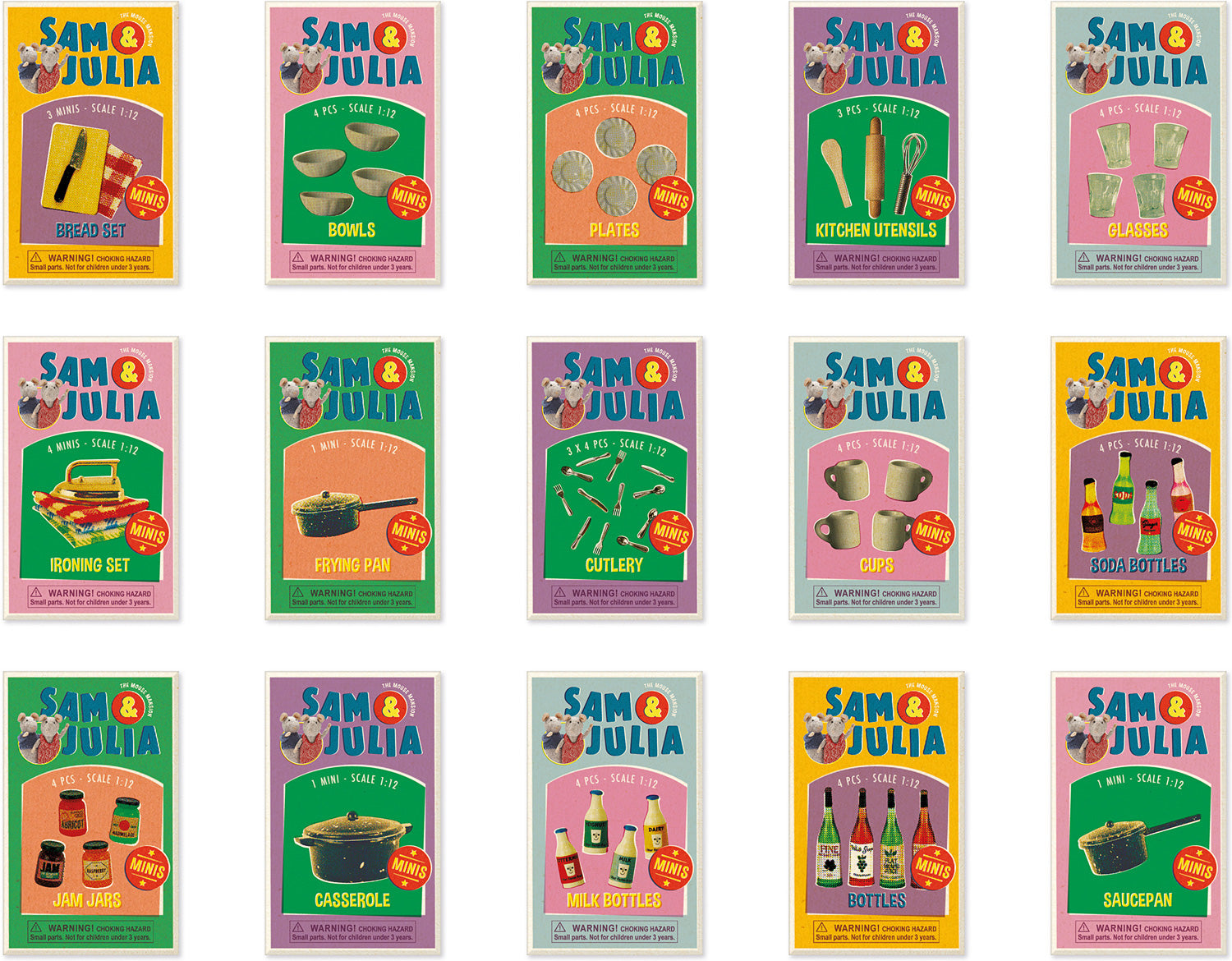 Mini Matchboxes with Assorted Minature Kitchen Accessories
