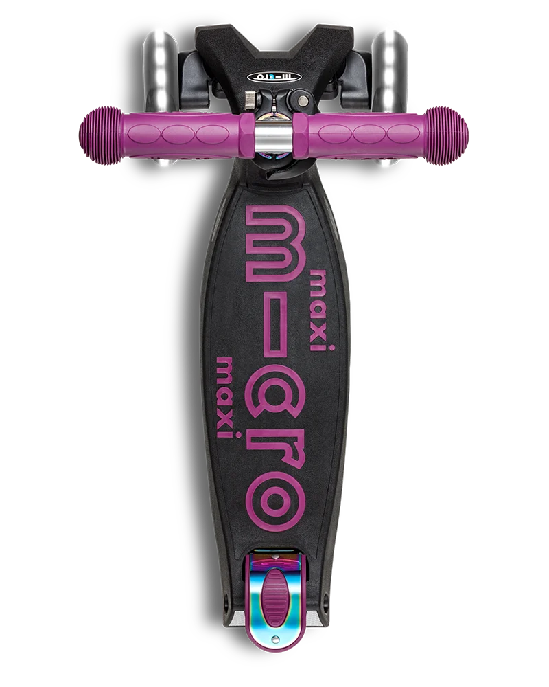 Neochrome Purple LED Maxi Deluxe Foldable Micro Kickboard Scooter