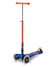 Neon Blaze Orange & Navy LED Maxi Deluxe Foldable Micro Kickboard Scooter