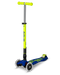 Neon Canary Yellow & Blue LED Maxi Deluxe Foldable Micro Kickboard Scooter