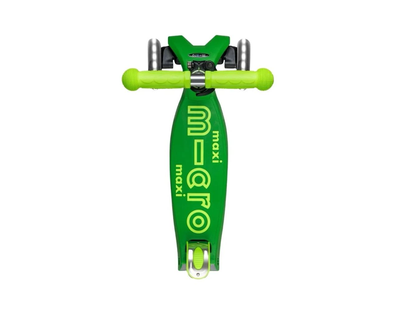 Neon Parrot Green LED Maxi Deluxe Foldable Micro Kickboard Scooter