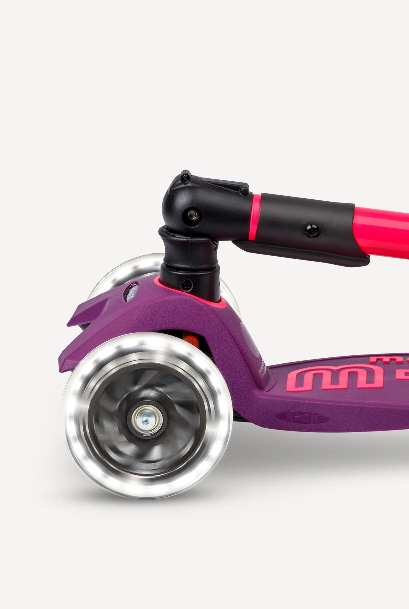 Neon Ultra Pink LED Maxi Deluxe Foldable Micro Kickboard Scooter