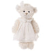Nikole the White Teddy Bear in White Dress