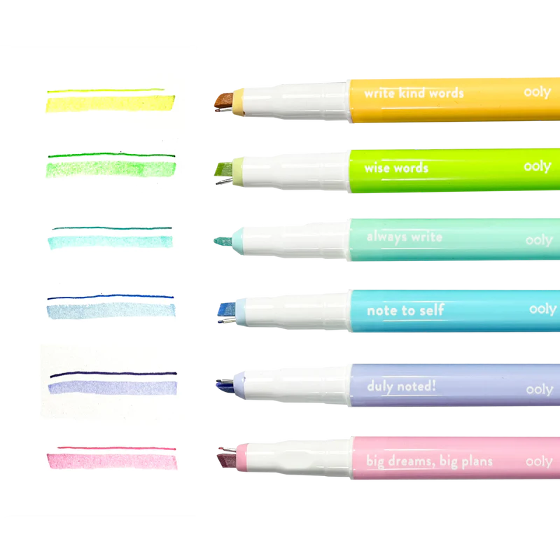 Noted! 2-in-1 Micro Fine Tip Pens & Highlighters - Set of 6