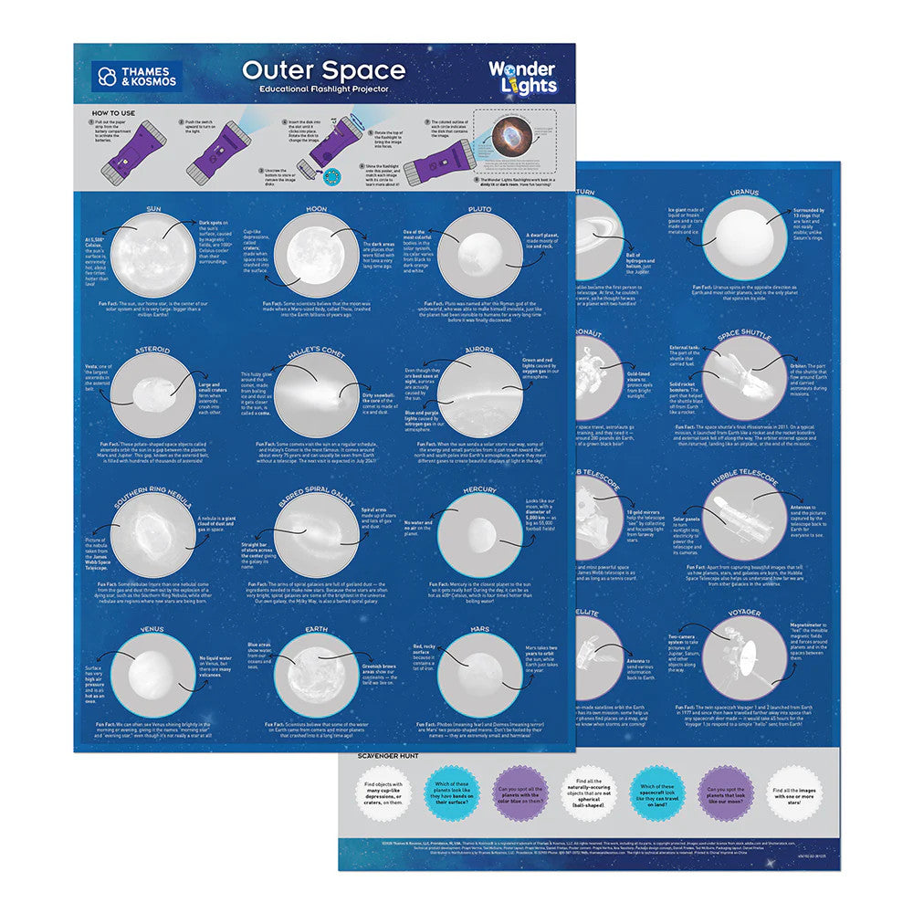 Outer Space Wonder Lights Educational Flashlight