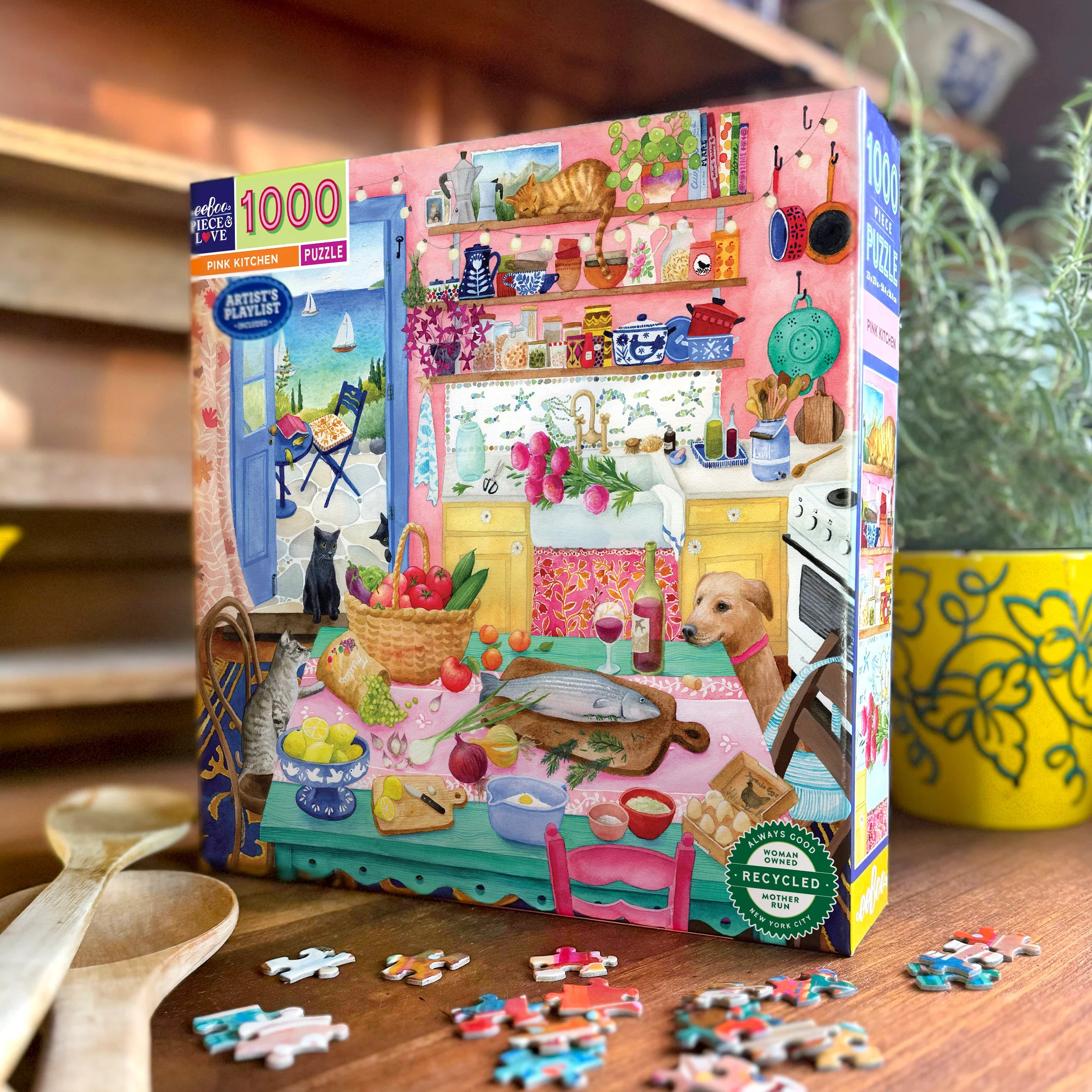 Pink Kitchen 1,000 Piece Puzzle