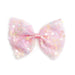 Pink Confetti Flower Bow Hair Clip