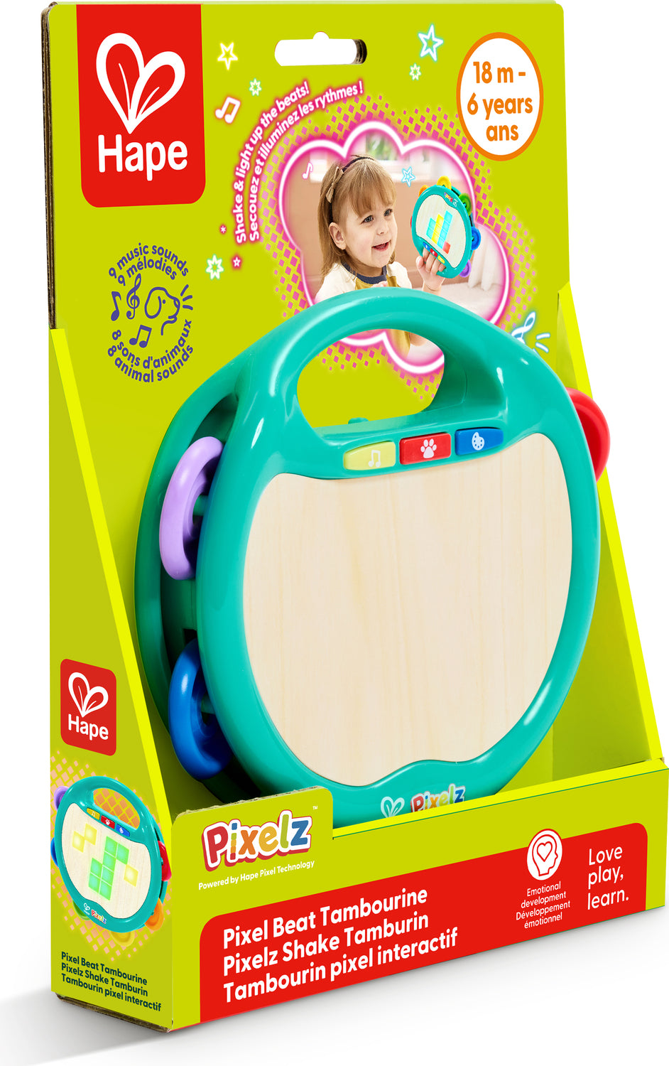 Pixelz Shake & Tap Tambourine