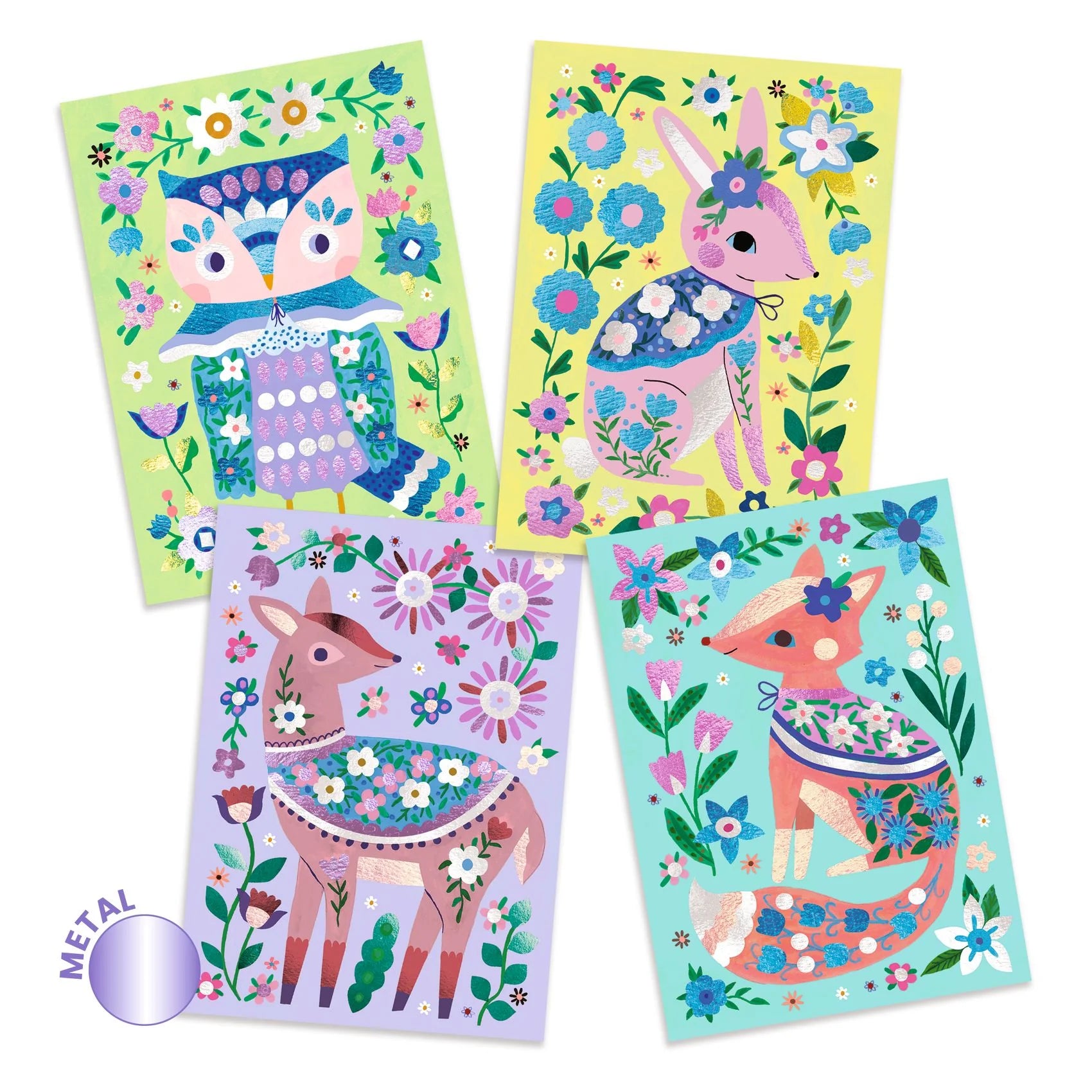 Pretty Woodland Animals Foil Pictures Kit